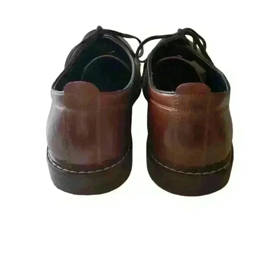 George Men's Brown Memory Foam Plain Lace Oxford Size 10